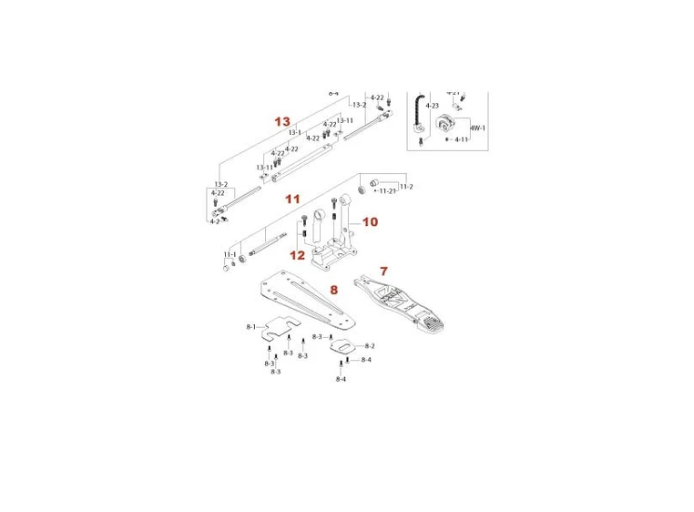 Tama HP-2-8 Footboard Assembly 